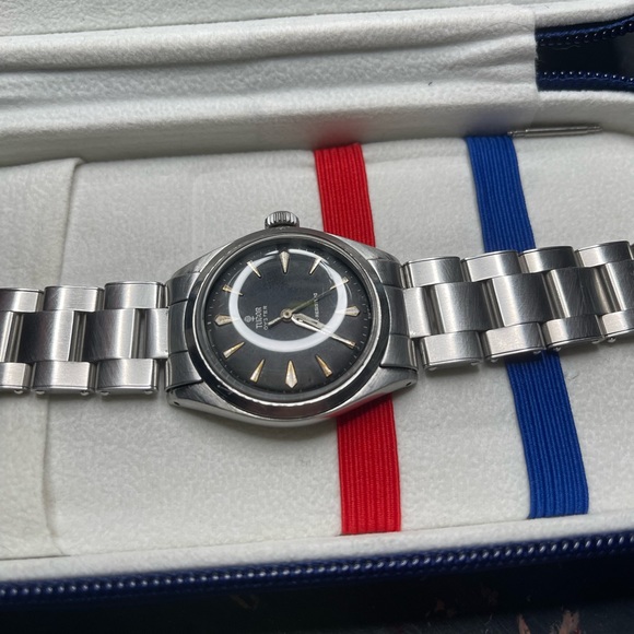Tudor Oyster 7934 tropical dial with patina - 1962 - case by Rolex - Picture 7 of 10